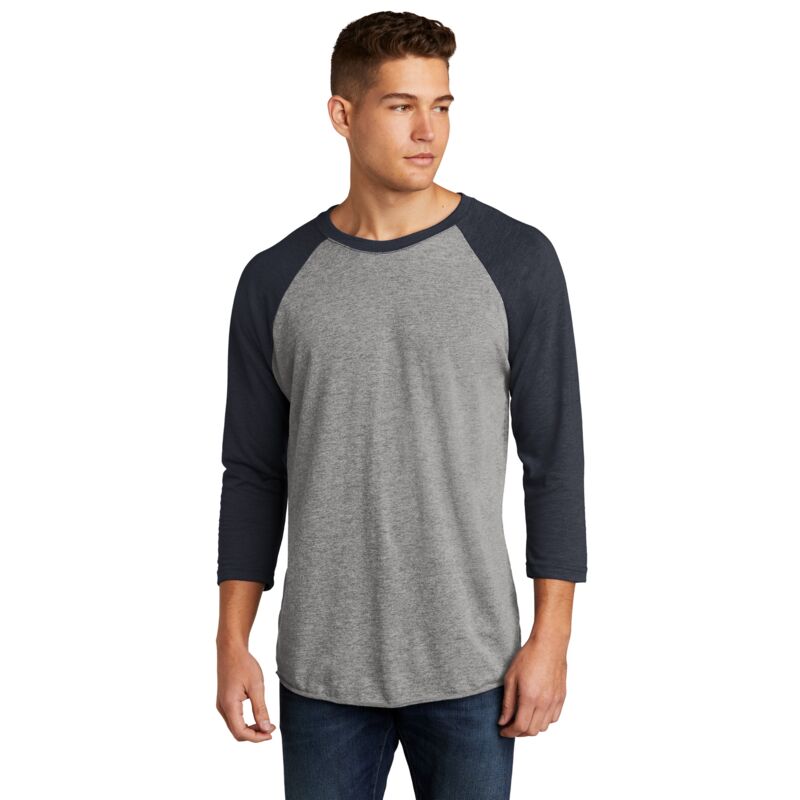 Adult Tri Blend 3/4 Sleeve Raglan Tee Thumbnail